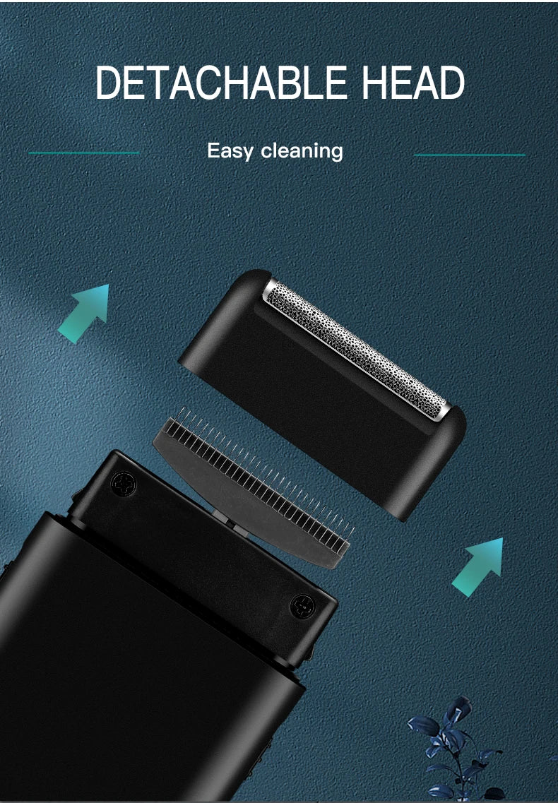 VGR V-390 mini afeitadora de barba inalámbrica de una sola hoja. razor rechargeable foil electric face body shaver for men Convenient razor