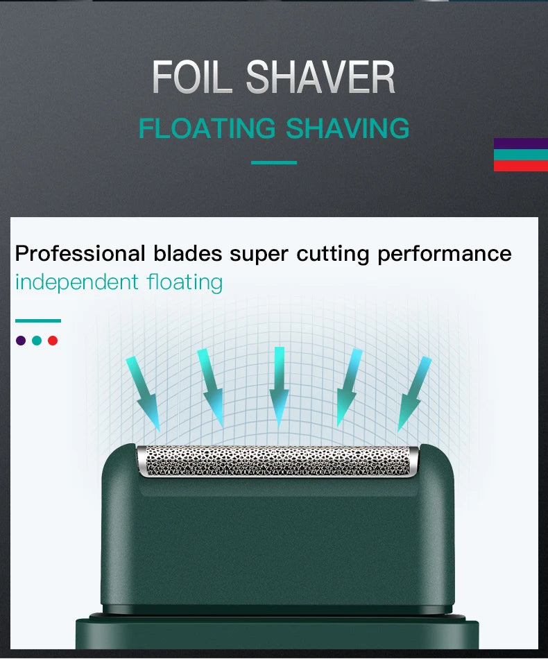 VGR V-390 mini afeitadora de barba inalámbrica de una sola hoja. razor rechargeable foil electric face body shaver for men Convenient razor