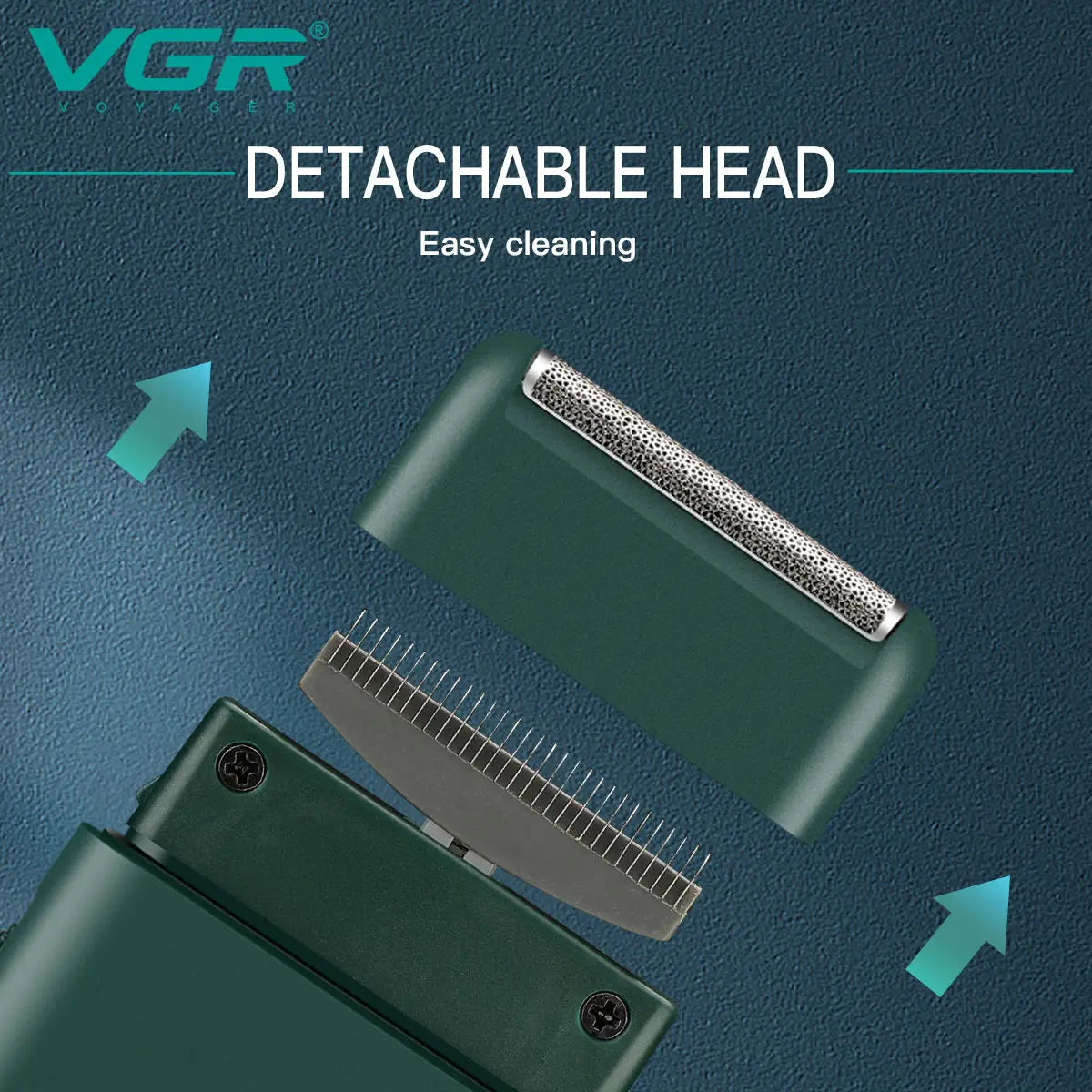VGR V-390 mini afeitadora de barba inalámbrica de una sola hoja. razor rechargeable foil electric face body shaver for men Convenient razor