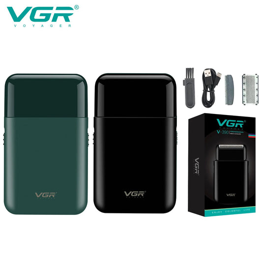 VGR V-390 mini afeitadora de barba inalámbrica de una sola hoja. razor rechargeable foil electric face body shaver for men Convenient razor